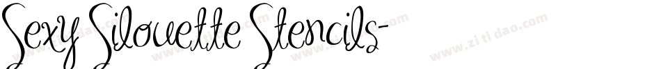 Sexy Silouette Stencils字体转换